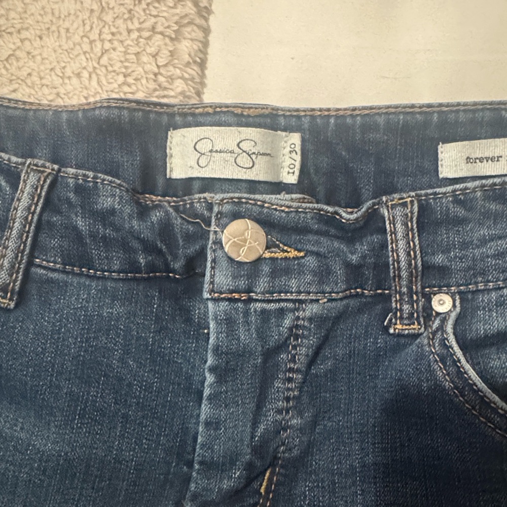 Jessica Simpson forever rolled ankle Dark Blue Denim Jeans